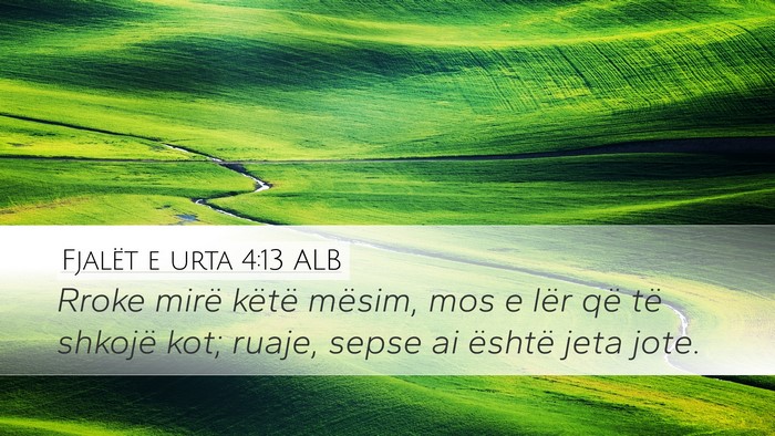 Fjalët e urta 4:13 ALB Bible Verse Image