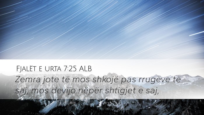 Fjalët e urta 7:25 ALB Bible Verse Image