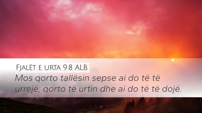 Fjalët e urta 9:8 ALB Bible Verse Image