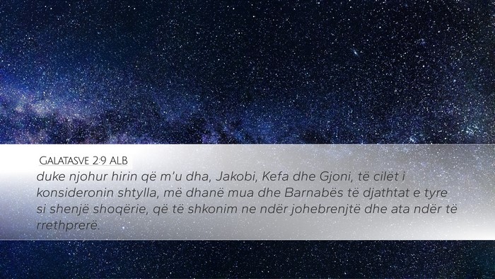 Galatasve 2:9 ALB Bible Verse Image