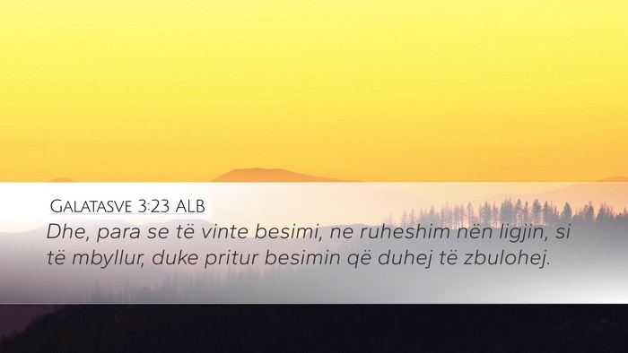 Galatasve 3:23 ALB Bible Verse Image