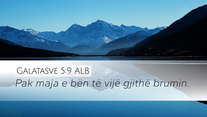 Galatasve 5:9 ALB Bible Verse Image