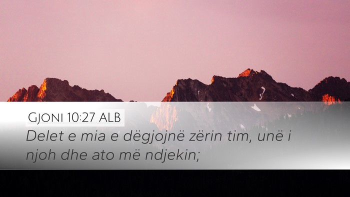 Gjoni 10:27 ALB Bible Verse Image