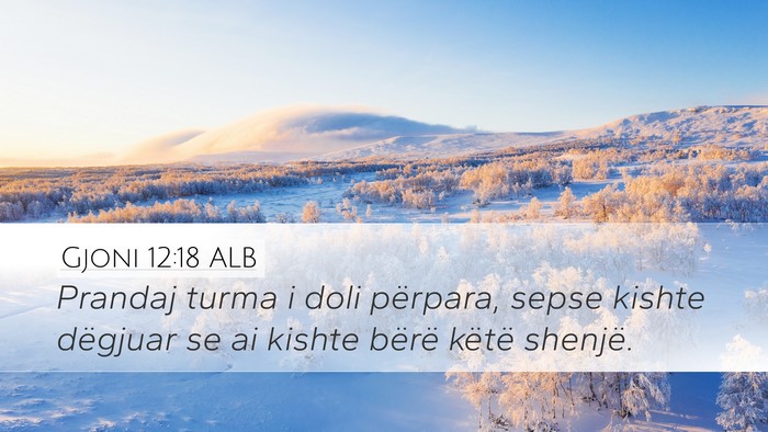 Gjoni 12:18 ALB Bible Verse Image