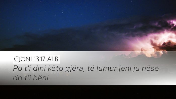 Gjoni 13:17 ALB Bible Verse Image