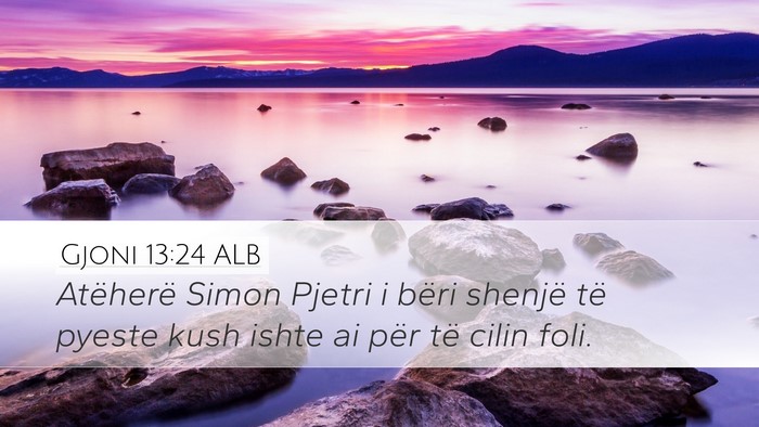 Gjoni 13:24 ALB Bible Verse Image