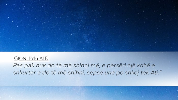 Gjoni 16:16 ALB Bible Verse Image