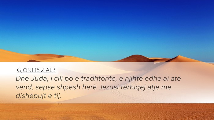 Gjoni 18:2 ALB Bible Verse Image