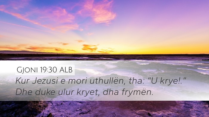Gjoni 19:30 ALB Bible Verse Image
