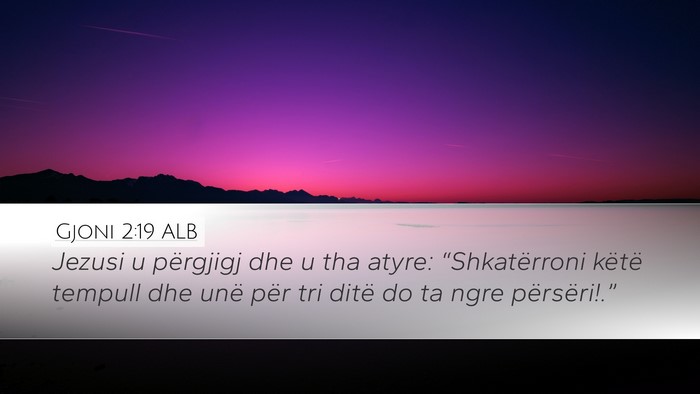 Gjoni 2:19 ALB Bible Verse Image