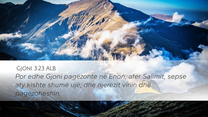 Gjoni 3:23 ALB Bible Verse Image