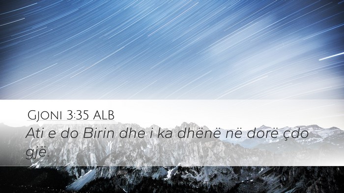 Gjoni 3:35 ALB Bible Verse Image
