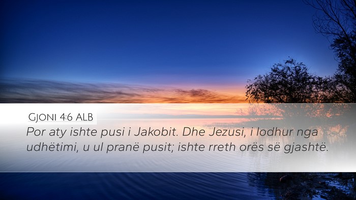 Gjoni 4:6 ALB Bible Verse Image
