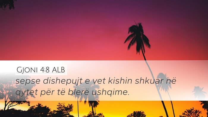Gjoni 4:8 ALB Bible Verse Image