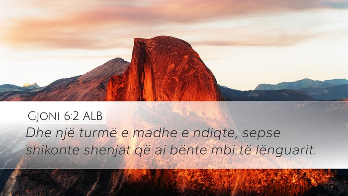 Gjoni 6:2 ALB Bible Verse Image