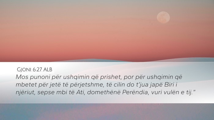Gjoni 6:27 ALB Bible Verse Image