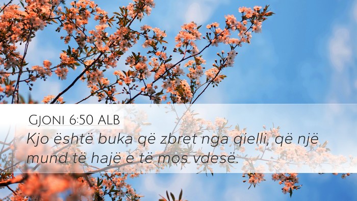 Gjoni 6:50 ALB Bible Verse Image