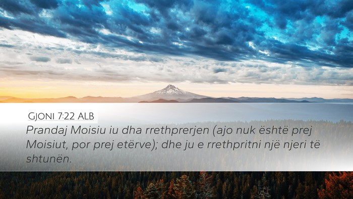 Gjoni 7:22 ALB Bible Verse Image