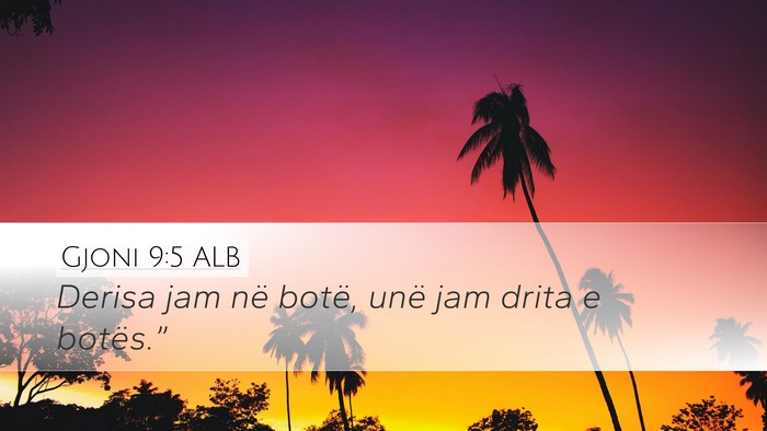 Gjoni 9:5 ALB Bible Verse Image