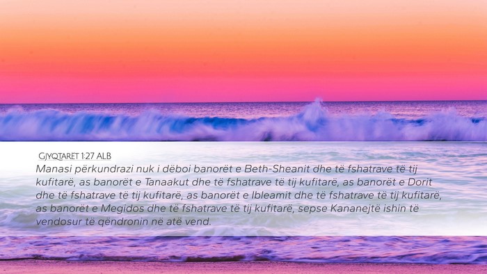 Gjyqtarët 1:27 ALB Bible Verse Image