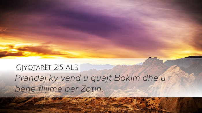 Gjyqtarët 2:5 ALB Bible Verse Image