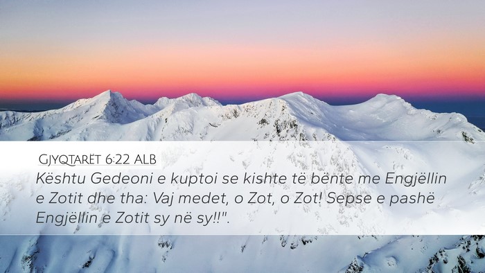 Gjyqtarët 6:22 ALB Bible Verse Image