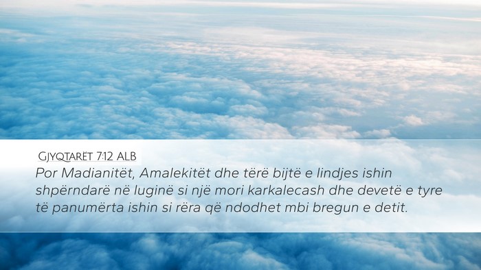 Gjyqtarët 7:12 ALB Bible Verse Image