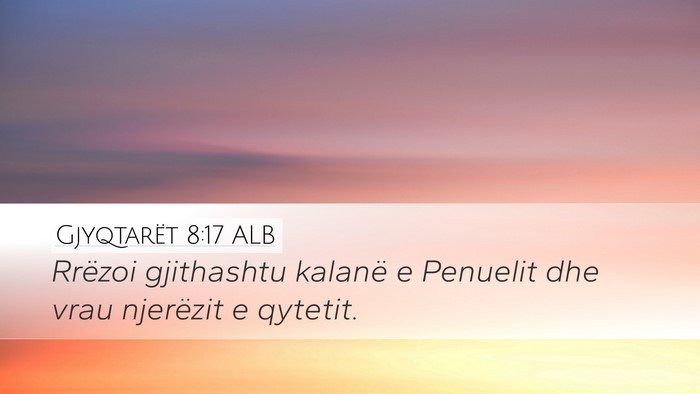 Gjyqtarët 8:17 ALB Bible Verse Image