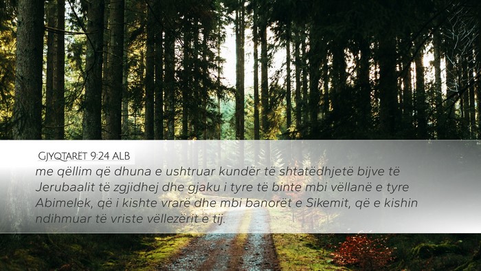Gjyqtarët 9:24 ALB Bible Verse Image