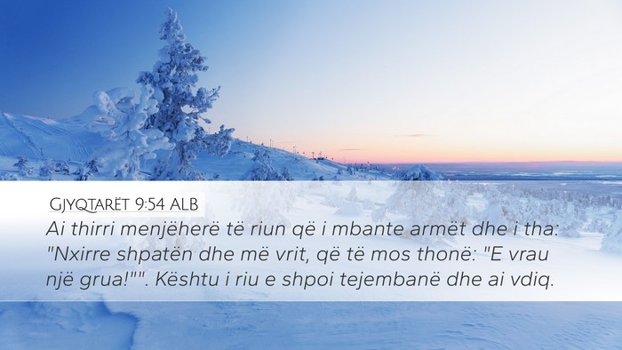 Gjyqtarët 9:54 ALB Bible Verse Image
