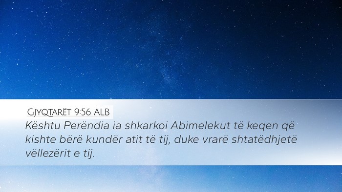 Gjyqtarët 9:56 ALB Bible Verse Image