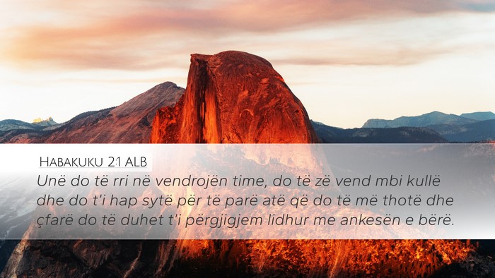 Habakuku 2:1 ALB Bible Verse Image