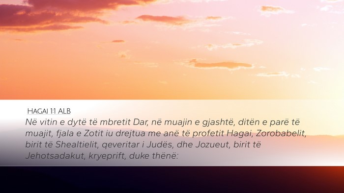 Hagai 1:1 ALB Bible Verse Image