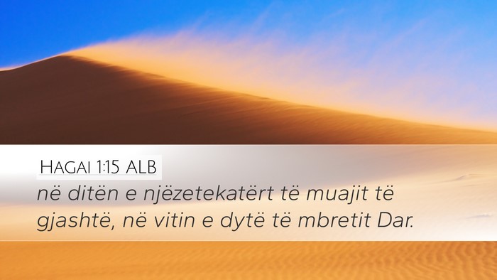 Hagai 1:15 ALB Bible Verse Image