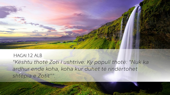 Hagai 1:2 ALB Bible Verse Image
