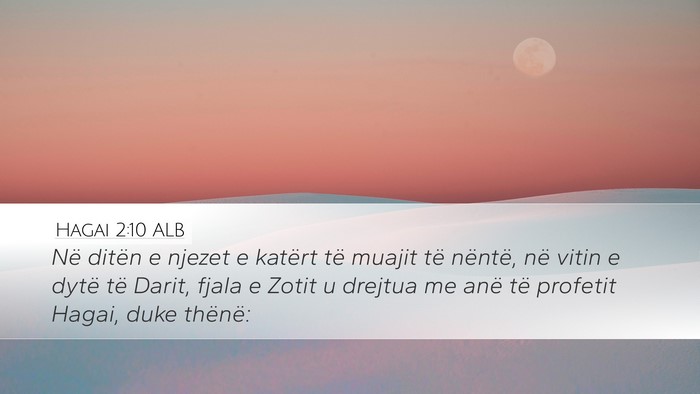 Hagai 2:10 ALB Bible Verse Image