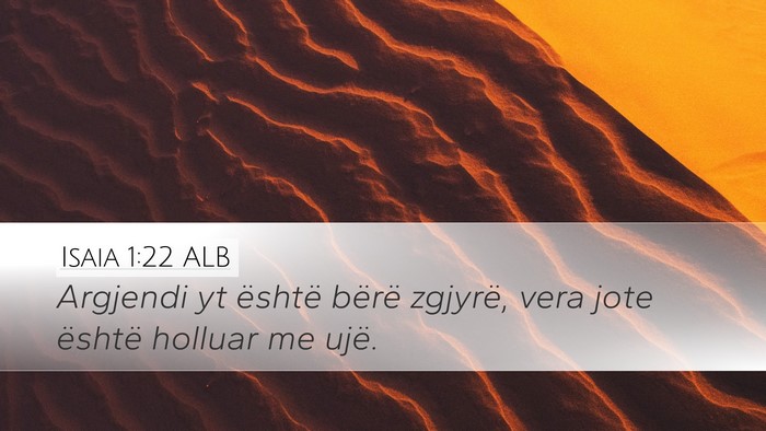 Isaia 1:22 ALB Bible Verse Image