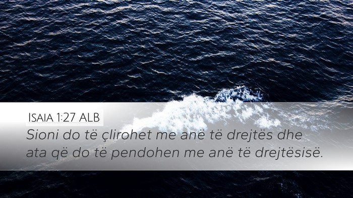 Isaia 1:27 ALB Bible Verse Image