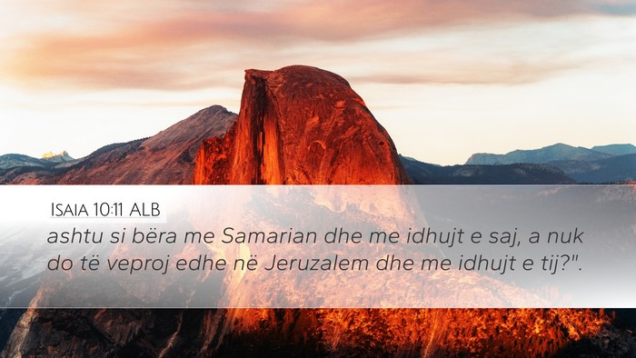 Isaia 10:11 ALB Bible Verse Image