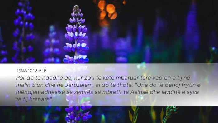 Isaia 10:12 ALB Bible Verse Image
