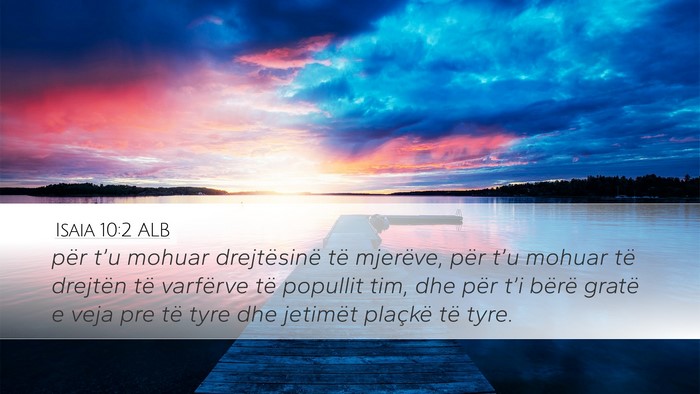 Isaia 10:2 ALB Bible Verse Image