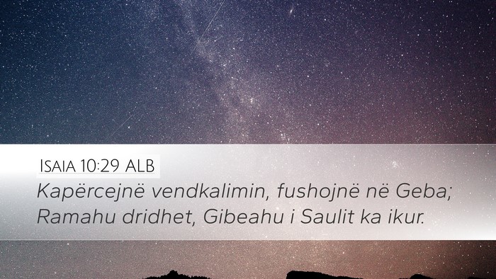 Isaia 10:29 ALB Bible Verse Image