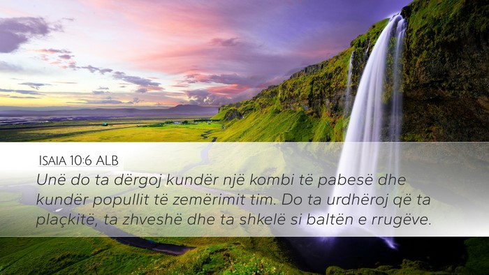 Isaia 10:6 ALB Bible Verse Image