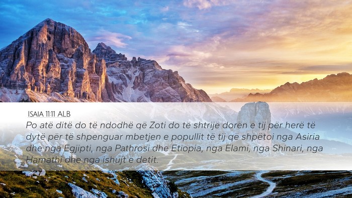Isaia 11:11 ALB Bible Verse Image