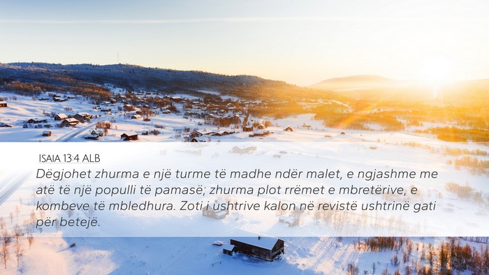 Isaia 13:4 ALB Bible Verse Image