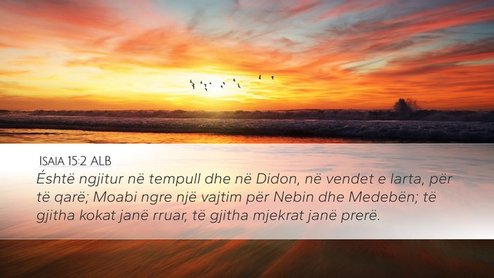 Isaia 15:2 ALB Bible Verse Image