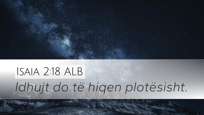 Isaia 2:18 ALB Bible Verse Image