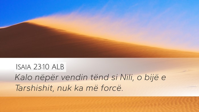Isaia 23:10 ALB Bible Verse Image