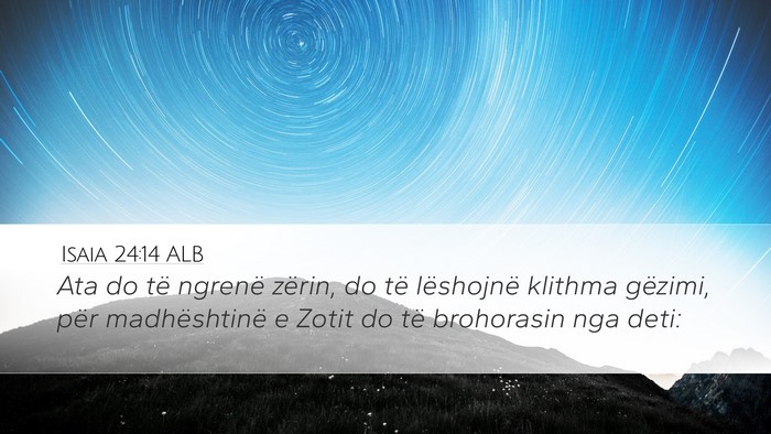 Isaia 24:14 ALB Bible Verse Image
