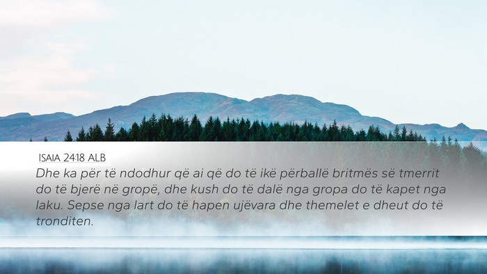 Isaia 24:18 ALB Bible Verse Image